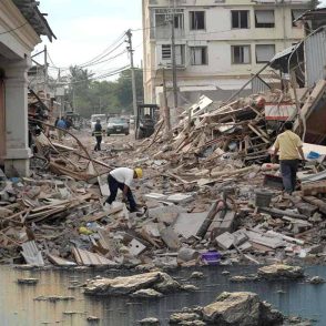 Earthquake devastation